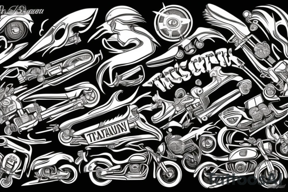 Triumph motorcycle tattoo idea