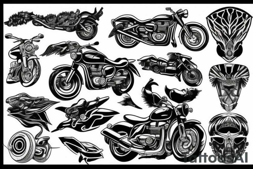 Triumph motorcycle tattoo idea