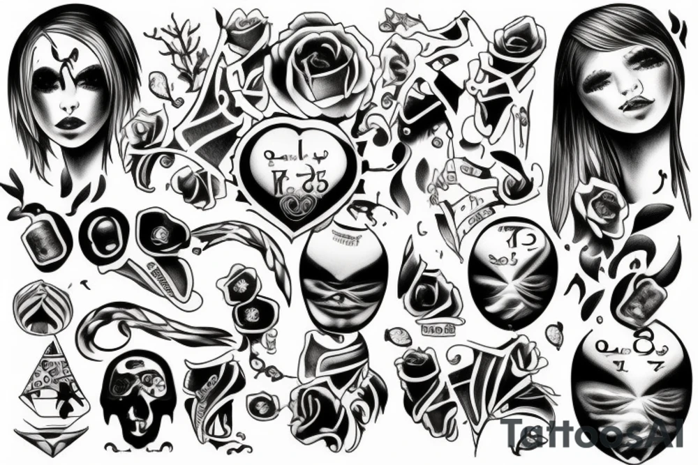Dates of birth of my children tattoo idea