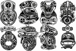 Electric unicycle tattoo idea