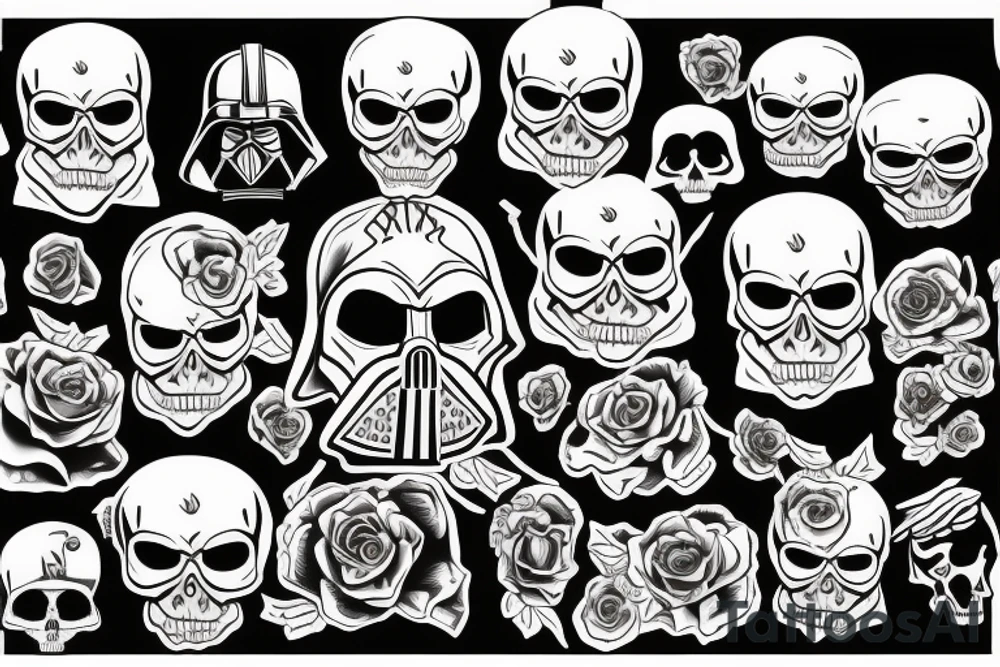 Darth Moll's skull tattoo idea