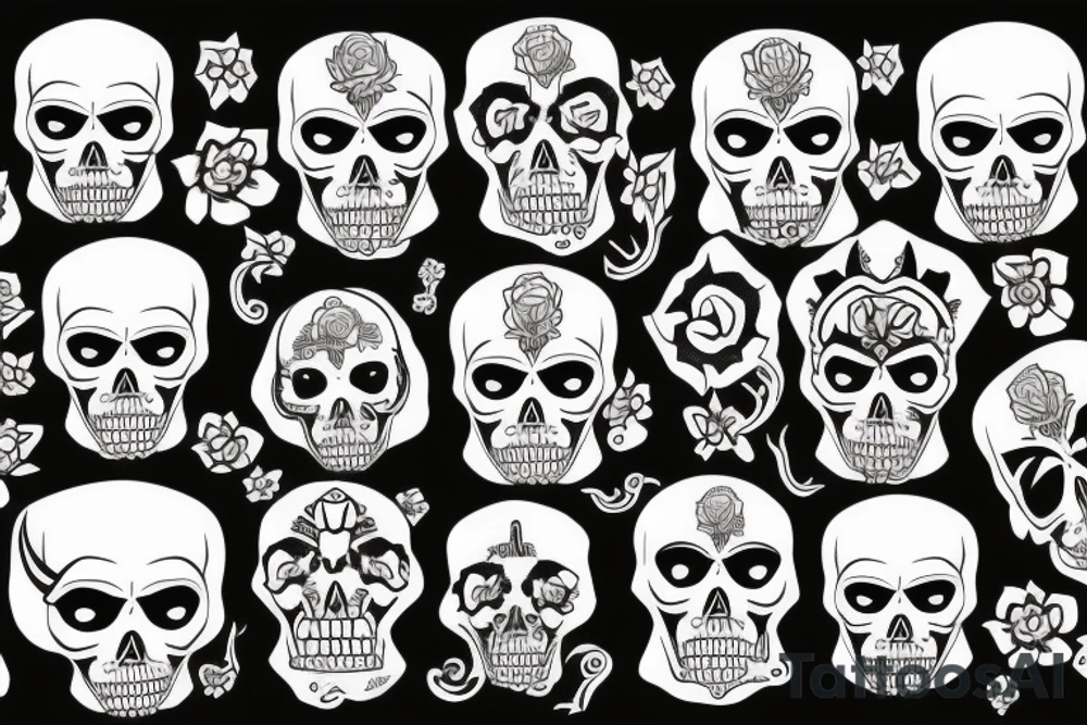 Darth Moll's skull tattoo idea