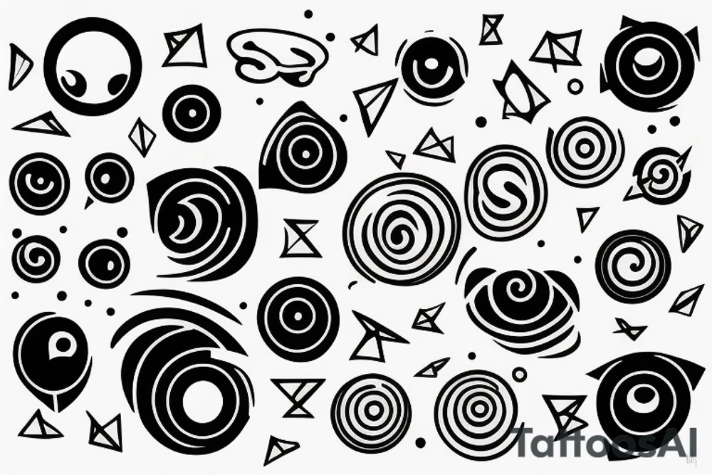 image of a black hole in the form of a matrix tattoo idea