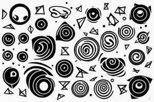 image of a black hole in the form of a matrix tattoo idea