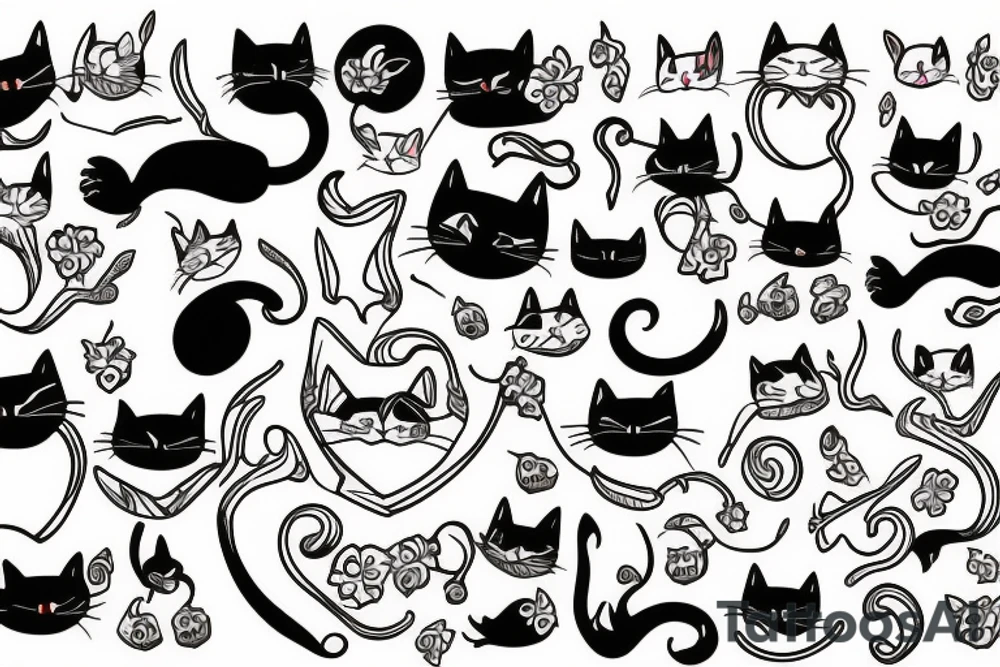 Loony cat tattoo idea