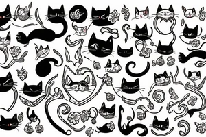 Loony cat tattoo idea