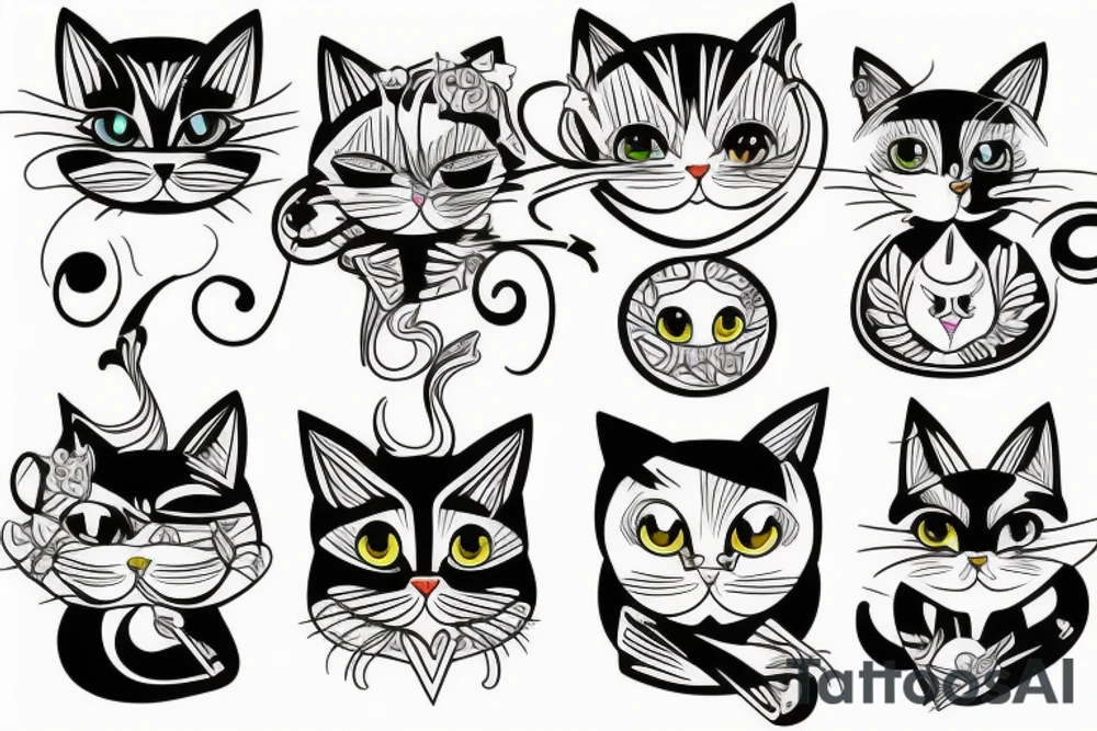 Loony cat tattoo idea