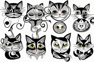Loony cat tattoo idea