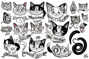 Loony cat tattoo idea