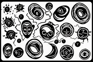 image of a black hole in the form of a matrix tattoo idea