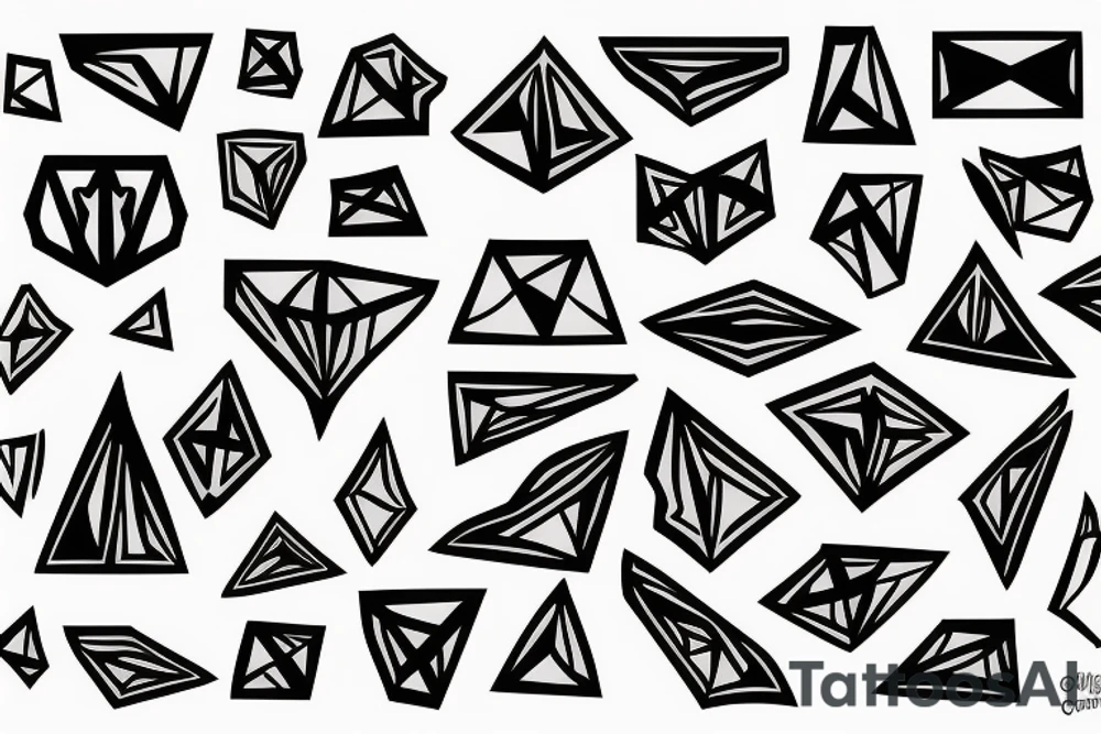 space in a rhombus tattoo idea