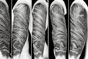 Dark pine wood tattoo idea