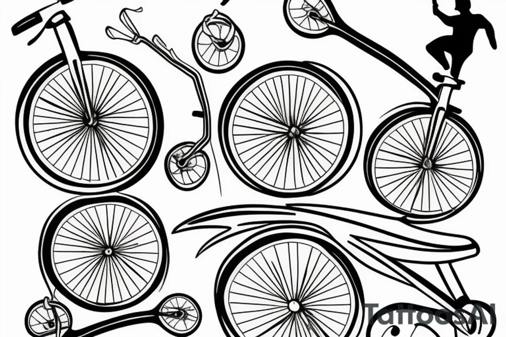 Unicycle tattoo idea