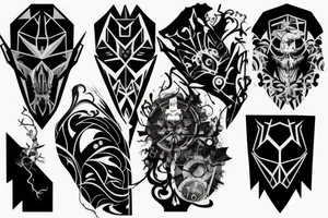 Tattoo in Dishonored game style tattoo idea