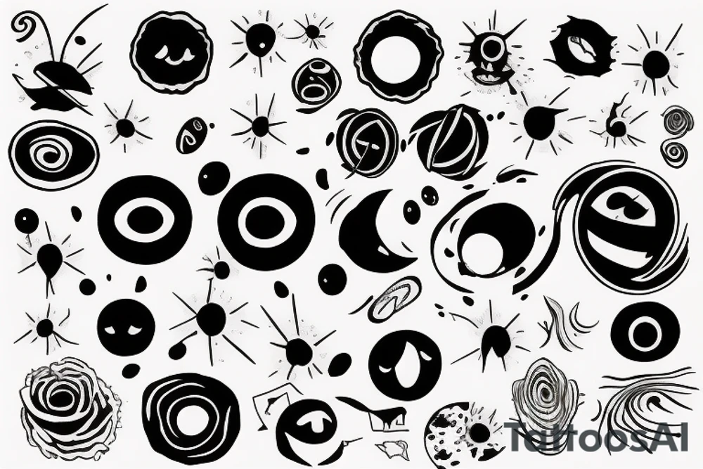 image of a black hole in the center of universe tattoo idea
