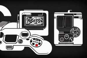 The sega mega drive is connected to a TV on the screen of which the phrase no future is displayed tattoo idea