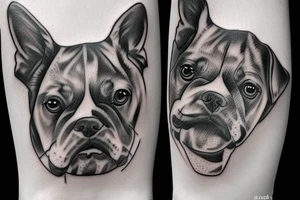 dog portrait tattoo idea