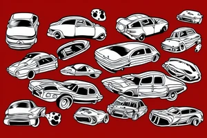 Red spots car tattoo idea
