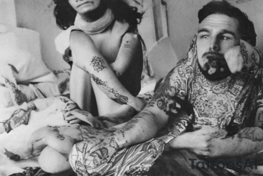 Мальчикв маске зайчика, в рубашке, шортах и сандалики, зловещая tattoo idea