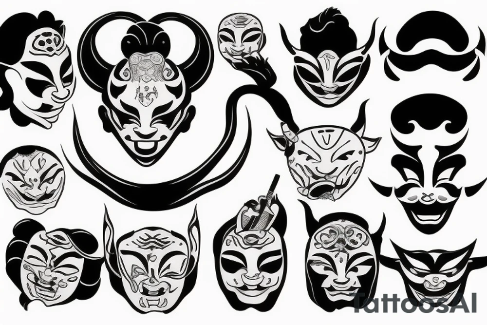 Mask hannya tattoo idea