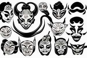 Mask hannya tattoo idea