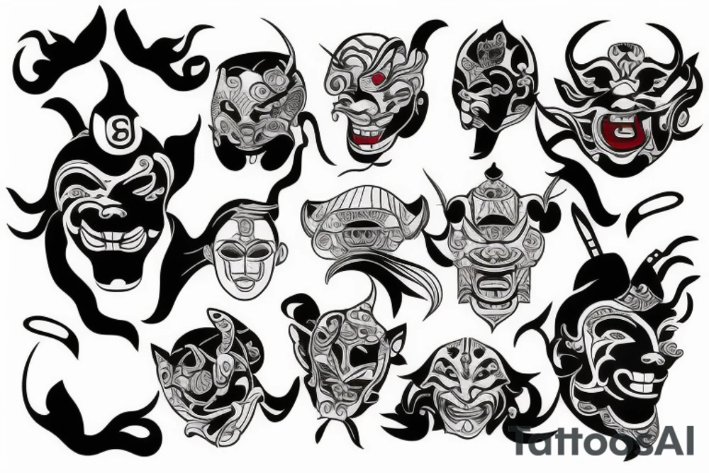 Mask hannya tattoo idea