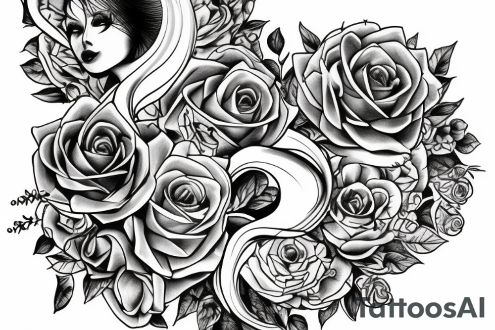 Роза со змеей tattoo idea