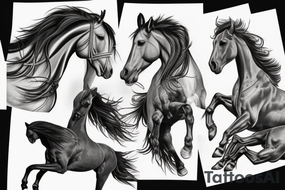 galloping horse tattoo idea