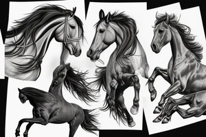 galloping horse tattoo idea