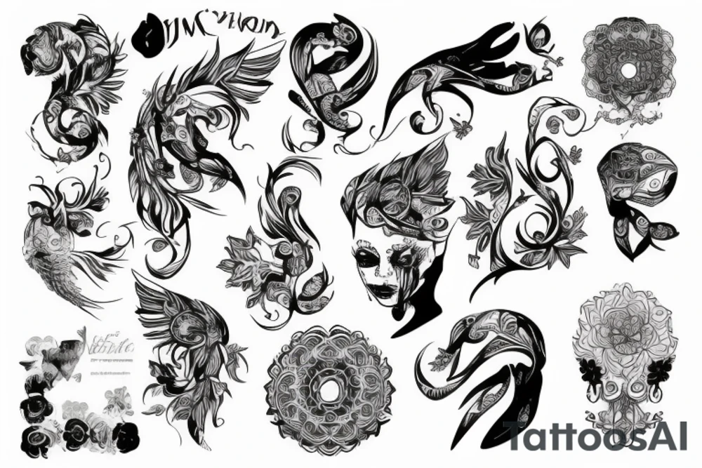 Длинный китайский дракон tattoo idea