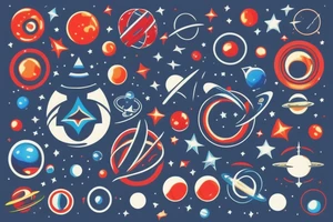 outer space triangle with blue red black colors tattoo idea