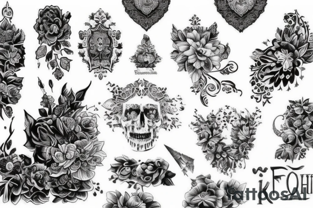 Черный ворон переходящий в огненного феникса tattoo idea