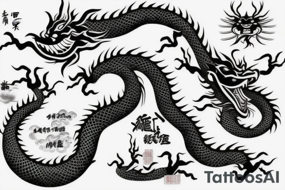 Chinese dragon tattoo idea