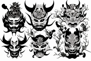 Mask hannya tattoo idea