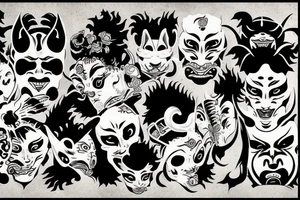 Mask hannya tattoo idea