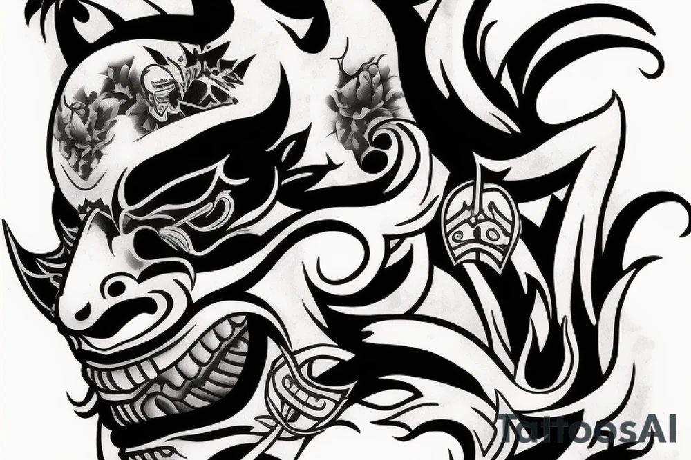 Mask hannya tattoo idea