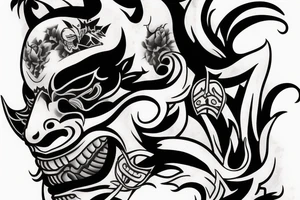 Mask hannya tattoo idea