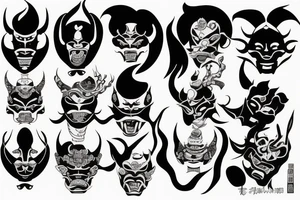 Mask hannya tattoo idea