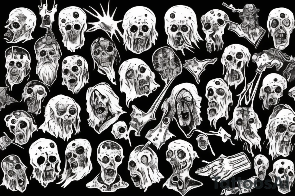 old zombie wizard tattoo idea