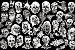 old zombie wizard tattoo idea