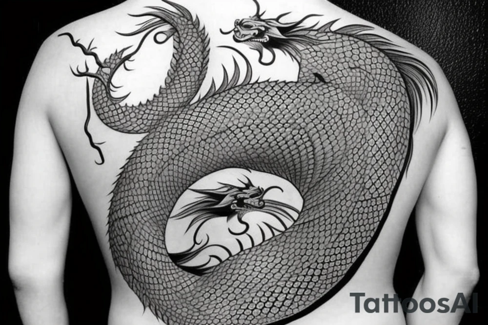 japanese dragon back tattoo tattoo idea