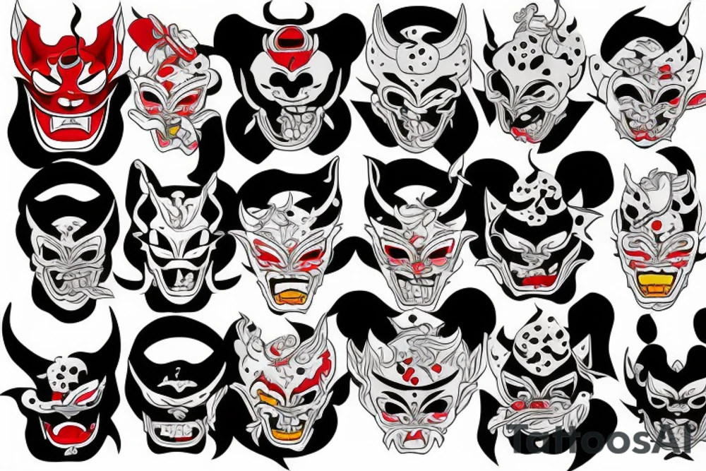 Mask hannya tattoo idea