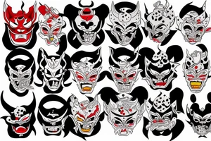 Mask hannya tattoo idea