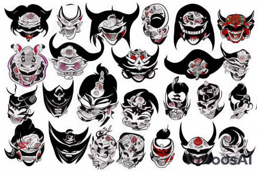 Mask hannya tattoo idea