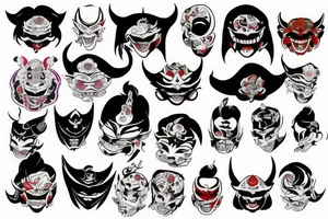Mask hannya tattoo idea