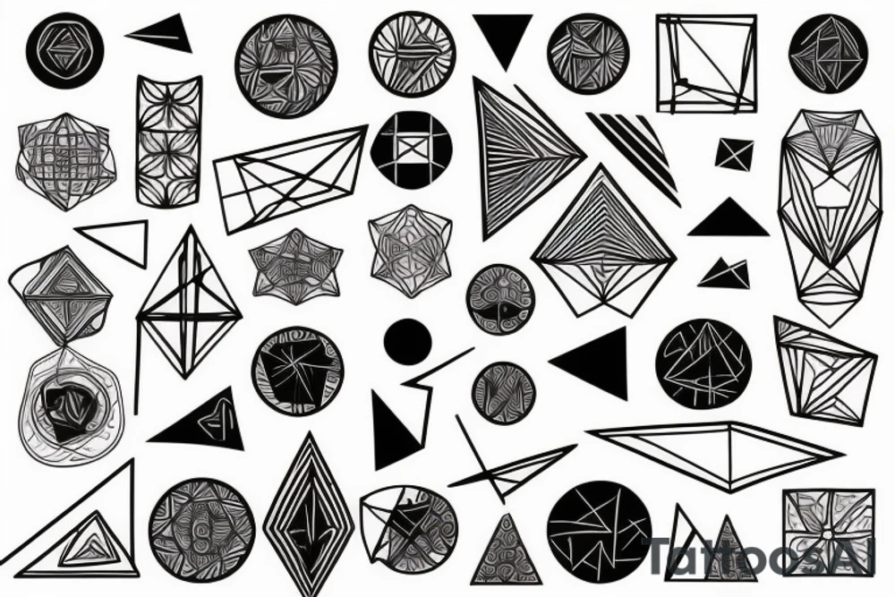 geometric shapes tattoo idea
