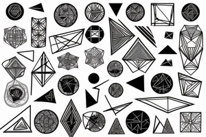 geometric shapes tattoo idea