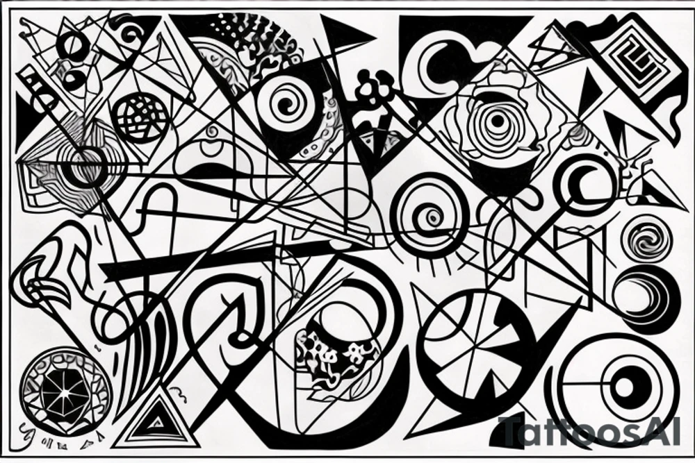 geometric shapes tattoo idea