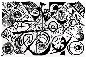 geometric shapes tattoo idea