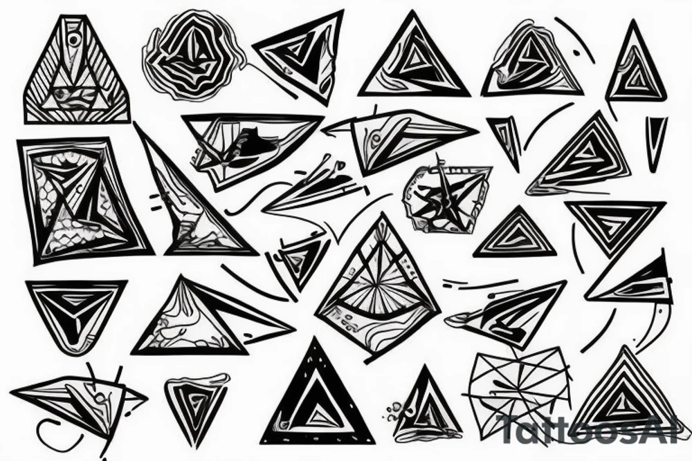 Triangle in the middle of space tattoo idea